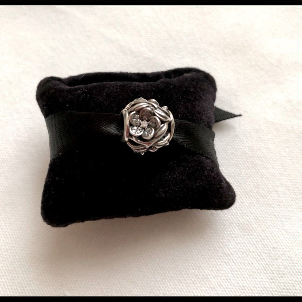 Pandora Mystic Floral Charm with clear CZ